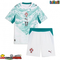Camisa de Futebol Portugal Rafael Leao #17 Equipamento Secundário Infantil Mundo 2026 Manga Curta (+ Calças curtas)